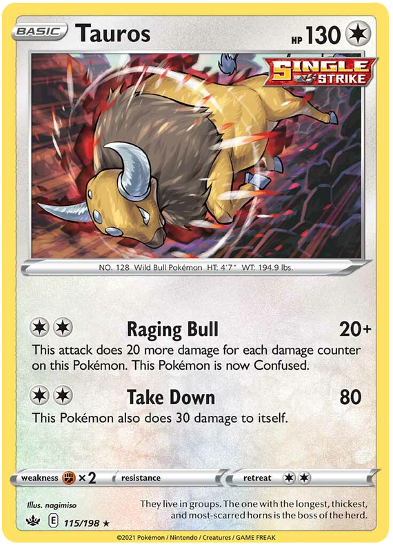 Tauros (115/198) [Sword & Shield: Chilling Reign] - Card Brawlers | Quebec | Canada | Yu-Gi-Oh!