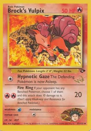 Brock's Vulpix (37/132) (W Stamped Promo) [Gym Challenge Unlimited] - Card Brawlers | Quebec | Canada | Yu-Gi-Oh!