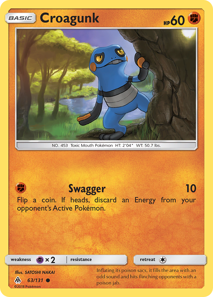 Croagunk (63/131) [Sun & Moon: Forbidden Light] - Card Brawlers | Quebec | Canada | Yu-Gi-Oh!