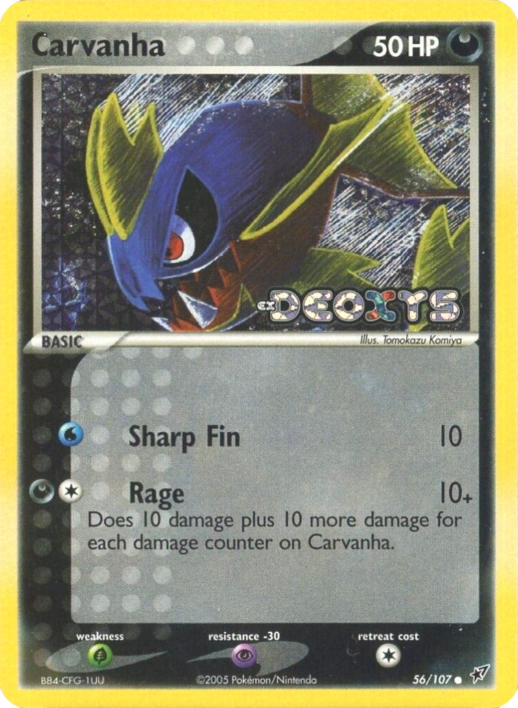 Carvanha (56/107) (Stamped) [EX: Deoxys] - Card Brawlers | Quebec | Canada | Yu-Gi-Oh!