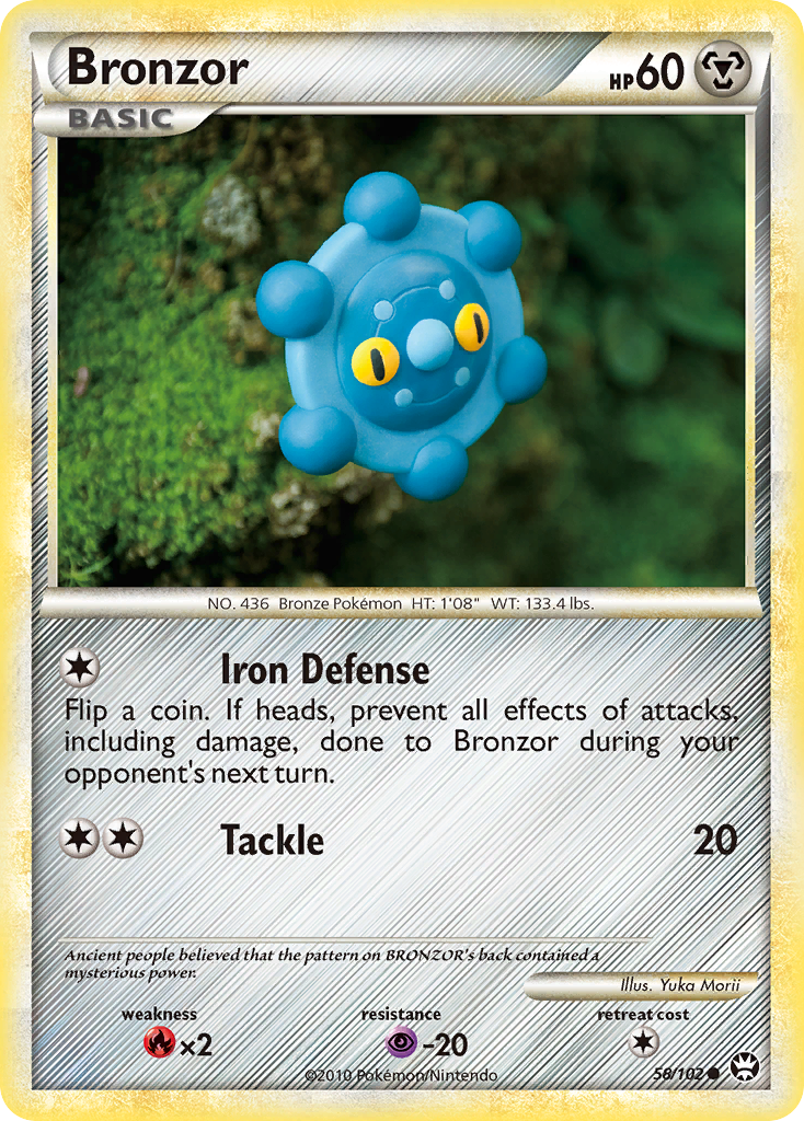 Bronzor (58/102) [HeartGold & SoulSilver: Triumphant] - Card Brawlers | Quebec | Canada | Yu-Gi-Oh!