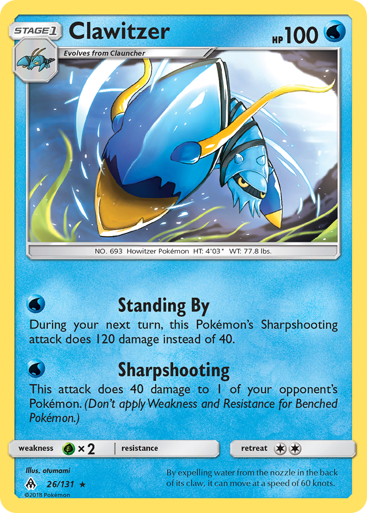 Clawitzer (26/131) [Sun & Moon: Forbidden Light] - Card Brawlers | Quebec | Canada | Yu-Gi-Oh!
