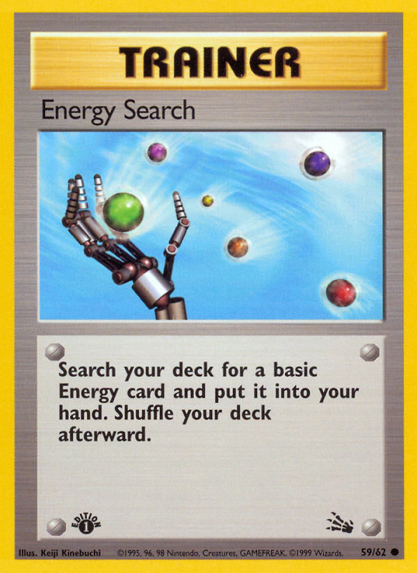 Energy Search (59/62) [Fossil 1st Edition] - Card Brawlers | Quebec | Canada | Yu-Gi-Oh!