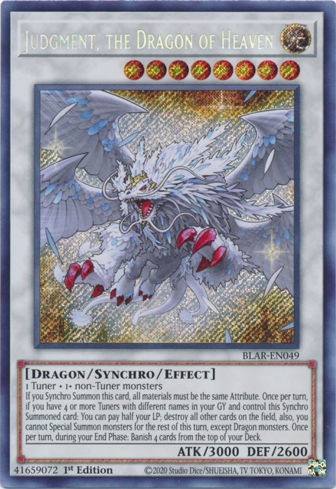 Judgment, the Dragon of Heaven [BLAR-EN049] Secret Rare - Card Brawlers | Quebec | Canada | Yu-Gi-Oh!