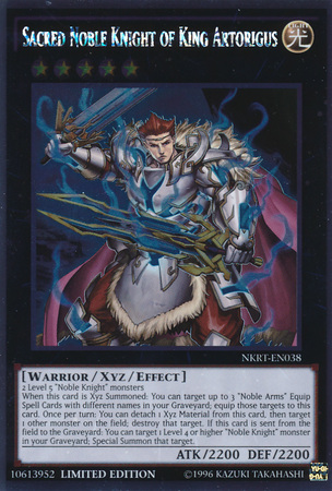 Sacred Noble Knight of King Artorigus [NKRT-EN038] Platinum Rare - Card Brawlers | Quebec | Canada | Yu-Gi-Oh!