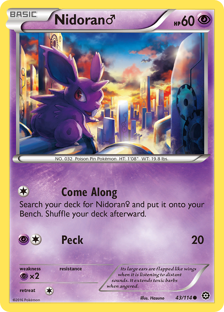Nidoran (43/114) (Male) [XY: Steam Siege] - Card Brawlers | Quebec | Canada | Yu-Gi-Oh!