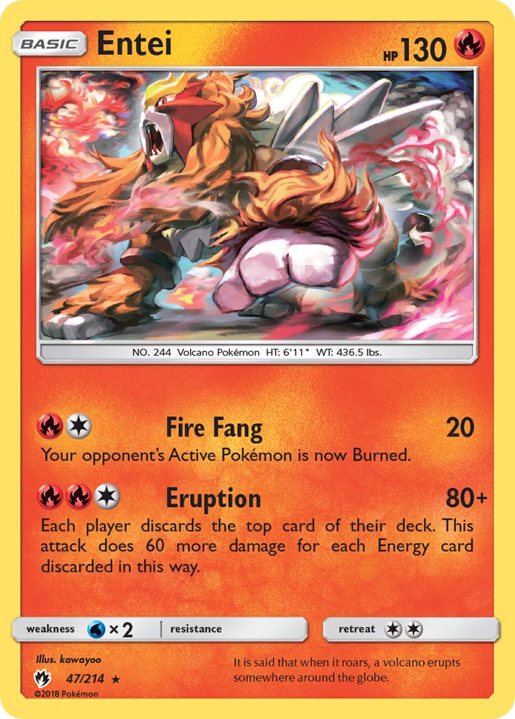 Entei (47/214) (Theme Deck Exclusive) [Sun & Moon: Lost Thunder] - Card Brawlers | Quebec | Canada | Yu-Gi-Oh!