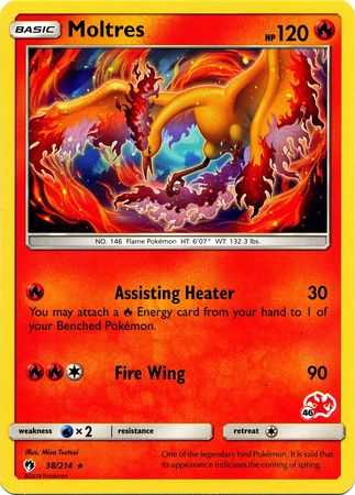 Moltres (38/214) (Charizard Stamp #46) [Battle Academy 2020] - Card Brawlers | Quebec | Canada | Yu-Gi-Oh!
