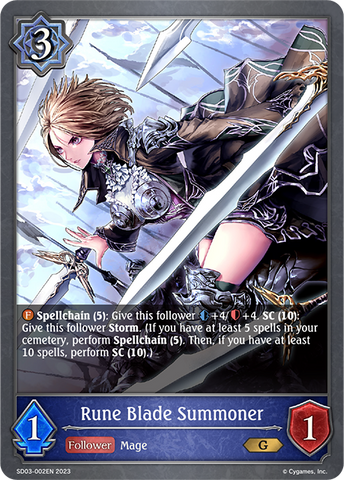 Rune Blade Summoner (SD03-002EN) [Mysteries of Conjuration] - Card Brawlers | Quebec | Canada | Yu-Gi-Oh!