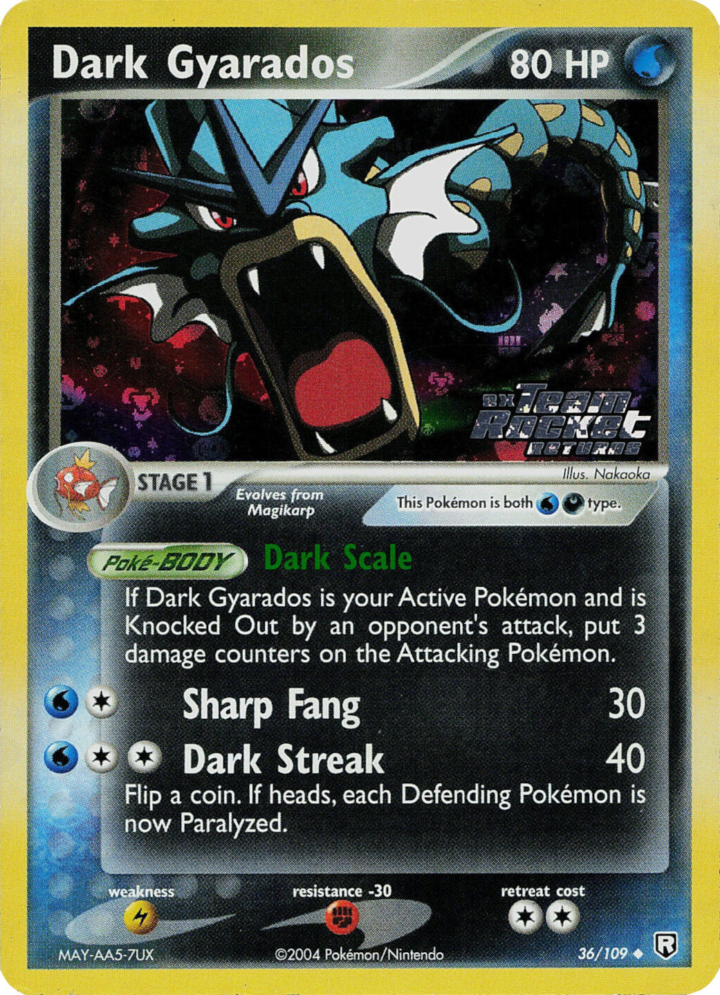 Dark Gyarados (36/109) (Stamped) [EX: Team Rocket Returns] - Card Brawlers | Quebec | Canada | Yu-Gi-Oh!