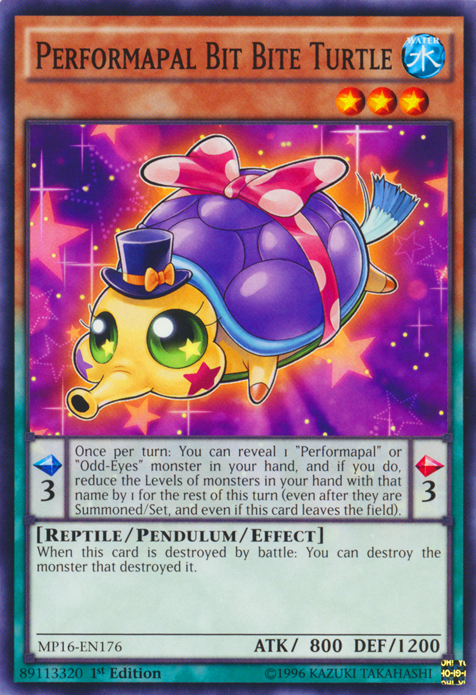 Performapal Bit Bite Turtle [MP16-EN176] Common - Card Brawlers | Quebec | Canada | Yu-Gi-Oh!