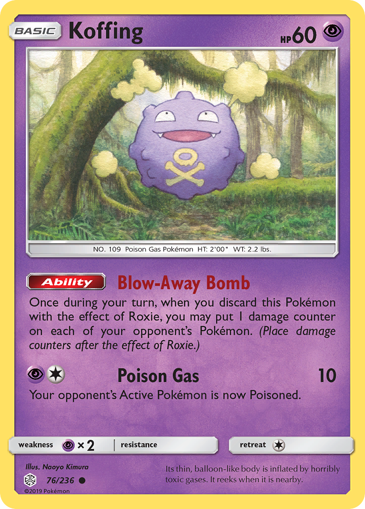 Koffing (76/236) [Sun & Moon: Cosmic Eclipse] - Card Brawlers | Quebec | Canada | Yu-Gi-Oh!
