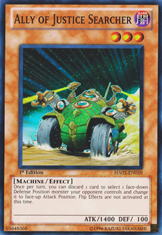 Ally of Justice Searcher [HA02-EN019] Super Rare - Card Brawlers | Quebec | Canada | Yu-Gi-Oh!