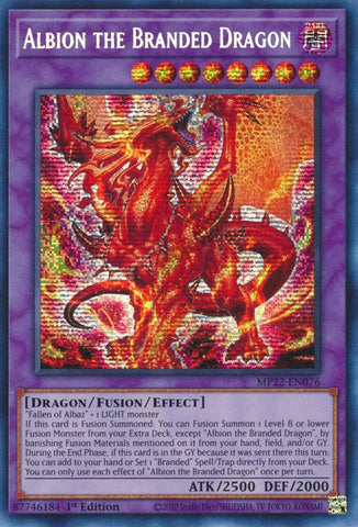 Albion the Branded Dragon [MP22-EN076] Prismatic Secret Rare - Card Brawlers | Quebec | Canada | Yu-Gi-Oh!