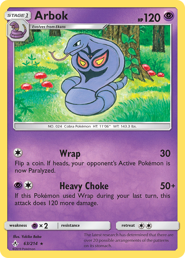 Arbok (63/214) [Sun & Moon: Unbroken Bonds] - Card Brawlers | Quebec | Canada | Yu-Gi-Oh!