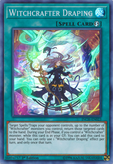 Witchcrafter Draping [INCH-EN023] Super Rare - Card Brawlers | Quebec | Canada | Yu-Gi-Oh!
