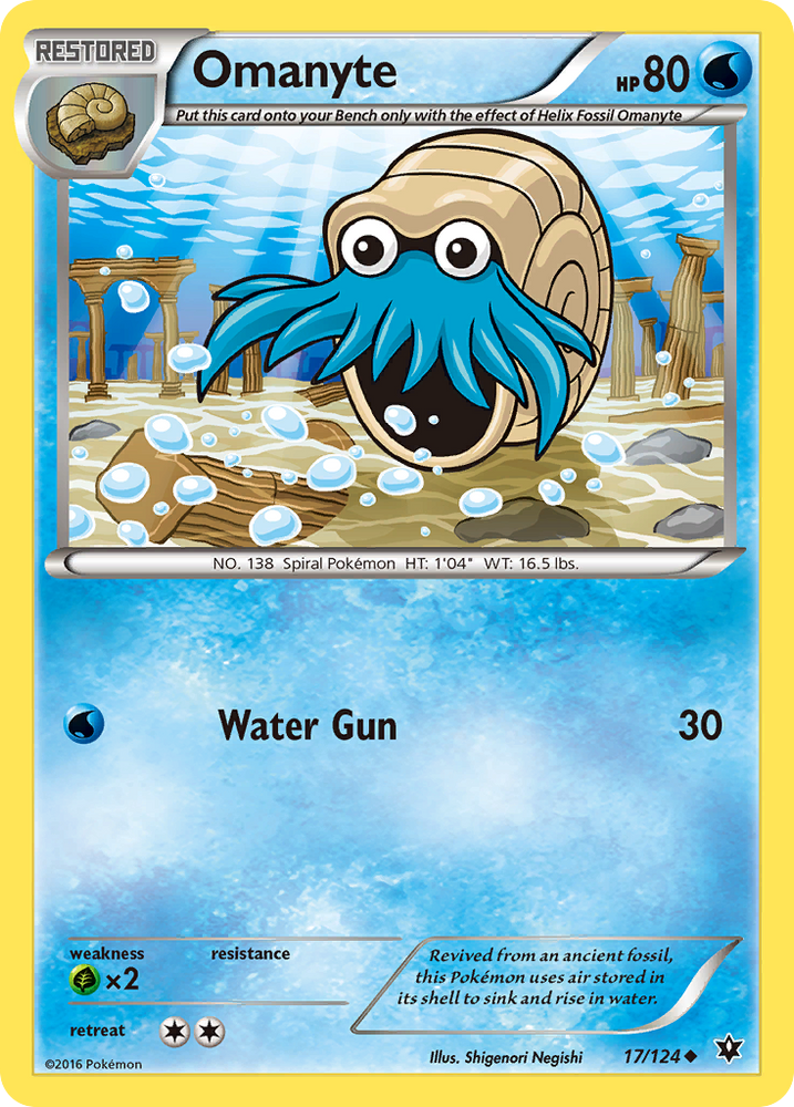 Omanyte (17/124) [XY: Fates Collide] - Card Brawlers | Quebec | Canada | Yu-Gi-Oh!