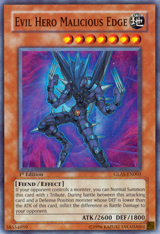 Evil Hero Malicious Edge [GLAS-EN003] Super Rare - Card Brawlers | Quebec | Canada | Yu-Gi-Oh!