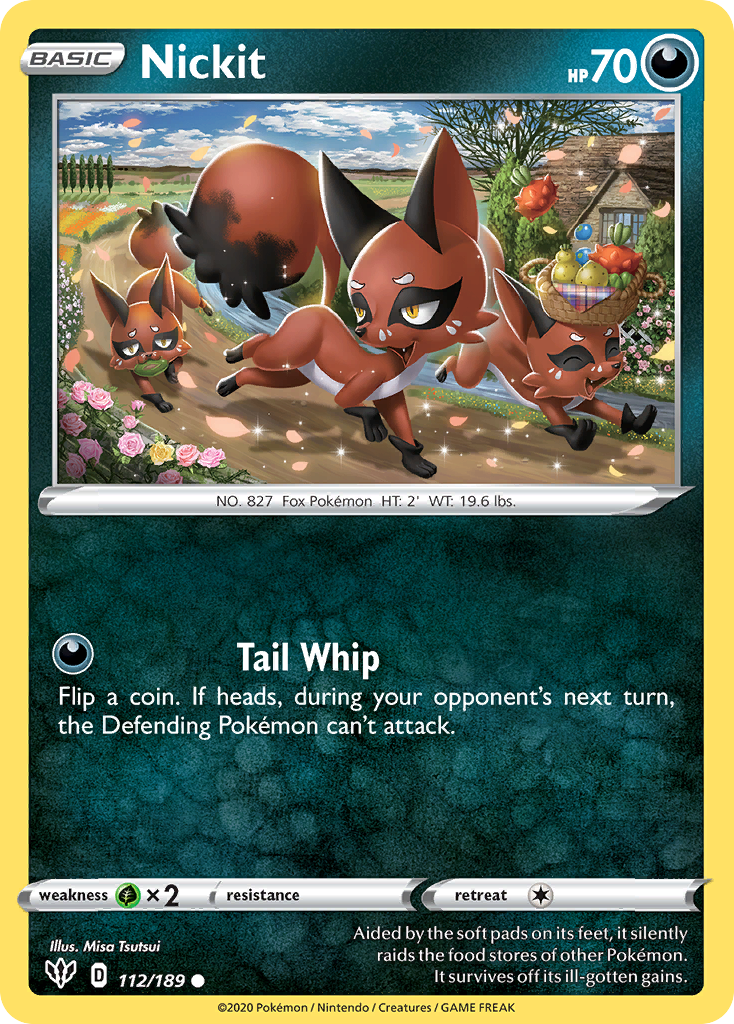 Nickit (112/189) [Sword & Shield: Darkness Ablaze] - Card Brawlers | Quebec | Canada | Yu-Gi-Oh!