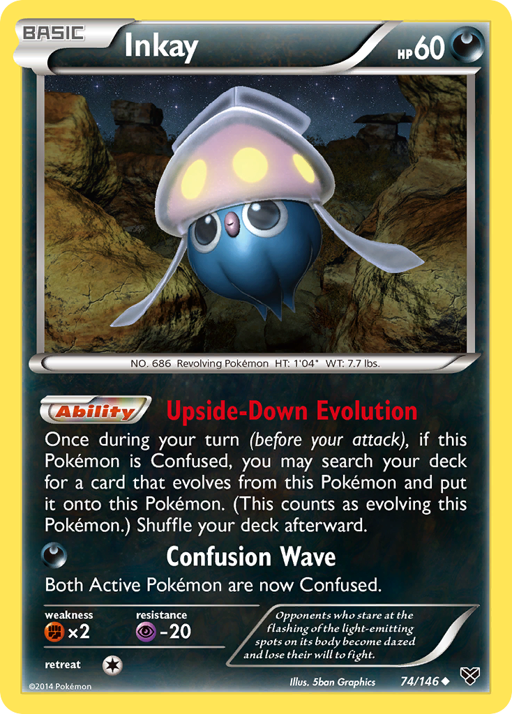 Inkay (74/146) [XY: Base Set] - Card Brawlers | Quebec | Canada | Yu-Gi-Oh!