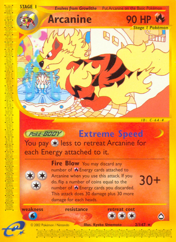 Arcanine (2/147) [Aquapolis] - Card Brawlers | Quebec | Canada | Yu-Gi-Oh!