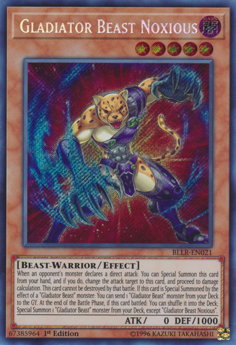 Gladiator Beast Noxious [BLLR-EN021] Secret Rare - Yu-Gi-Oh! - Card Brawlers | Quebec | Canada |