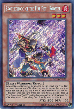 Brotherhood of the Fire Fist - Rooster [MP14-EN120] Secret Rare - Card Brawlers | Quebec | Canada | Yu-Gi-Oh!