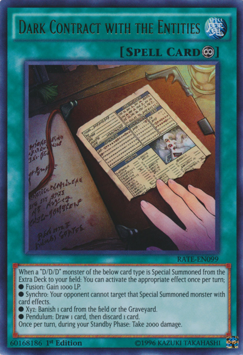 Dark Contract with the Entities [RATE-EN099] Ultra Rare - Card Brawlers | Quebec | Canada | Yu-Gi-Oh!