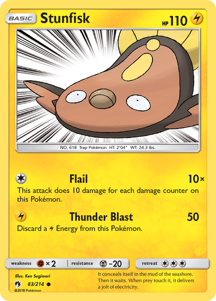 Stunfisk (83/214) [Sun & Moon: Lost Thunder] - Card Brawlers | Quebec | Canada | Yu-Gi-Oh!