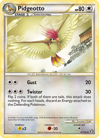 Pidgeotto (47/102) [HeartGold & SoulSilver: Triumphant] - Card Brawlers | Quebec | Canada | Yu-Gi-Oh!