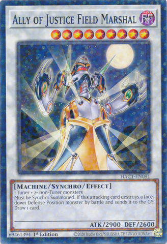 Ally of Justice Field Marshal (Duel Terminal) [HAC1-EN091] Common - Card Brawlers | Quebec | Canada | Yu-Gi-Oh!