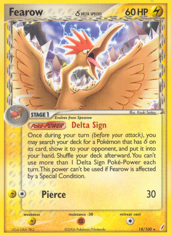 Fearow (18/100) (Delta Species) [EX: Crystal Guardians] - Card Brawlers | Quebec | Canada | Yu-Gi-Oh!