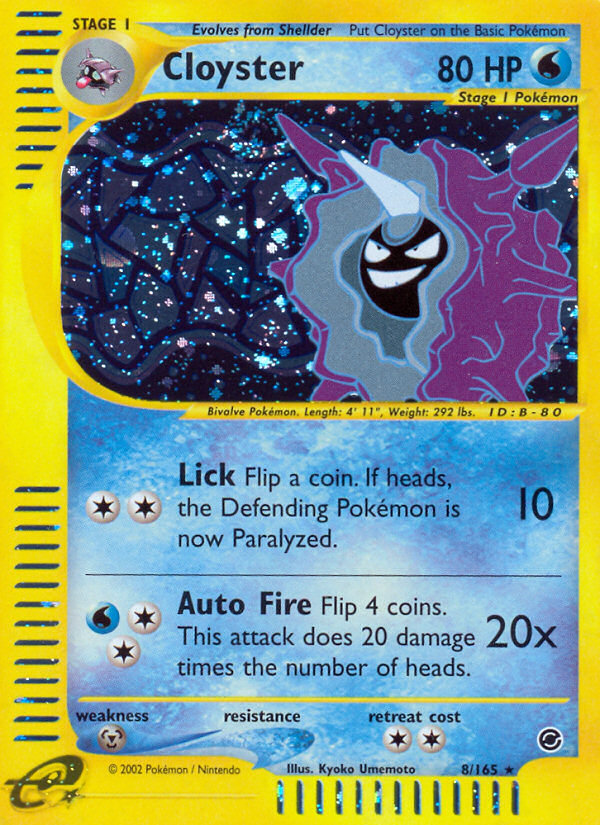 Cloyster (8/165) [Expedition: Base Set] - Card Brawlers | Quebec | Canada | Yu-Gi-Oh!
