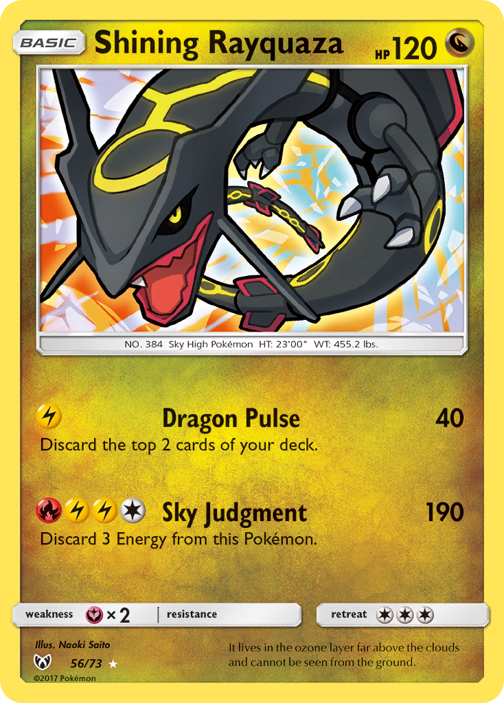 Shining Rayquaza (56/73) [Sun & Moon: Shining Legends] - Card Brawlers | Quebec | Canada | Yu-Gi-Oh!