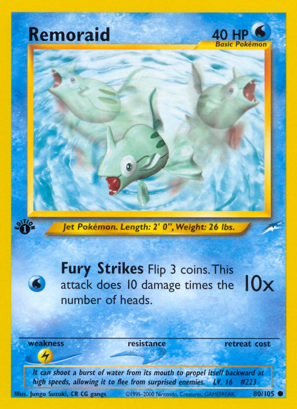 Remoraid (80/105) [Neo Destiny 1st Edition] - Card Brawlers | Quebec | Canada | Yu-Gi-Oh!