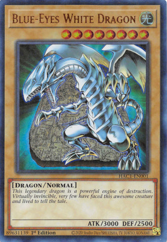 Blue-Eyes White Dragon (Duel Terminal) [HAC1-EN001] Parallel Rare - Card Brawlers | Quebec | Canada | Yu-Gi-Oh!
