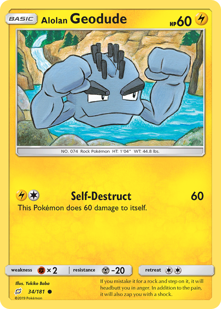 Alolan Geodude (34/181) [Sun & Moon: Team Up] - Card Brawlers | Quebec | Canada | Yu-Gi-Oh!