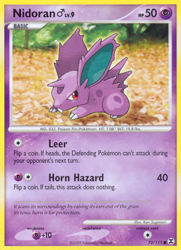 Nidoran (72/111) (Male) [Platinum: Rising Rivals] - Card Brawlers | Quebec | Canada | Yu-Gi-Oh!
