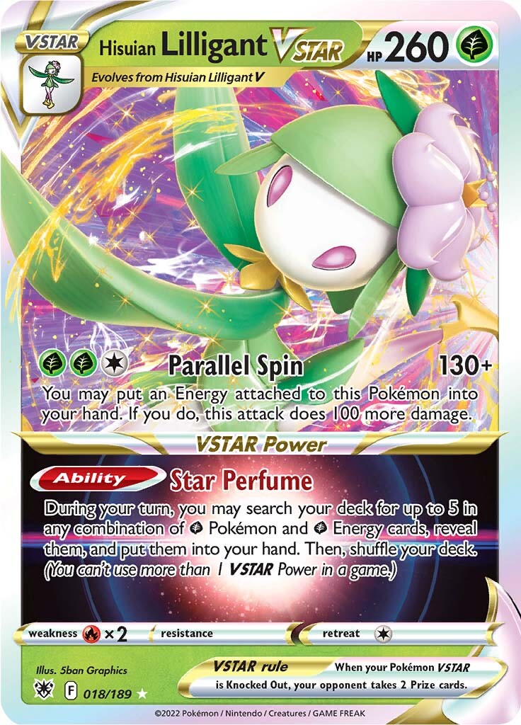 Hisuian Lilligant VSTAR (018/189) [Sword & Shield: Astral Radiance] - Card Brawlers | Quebec | Canada | Yu-Gi-Oh!
