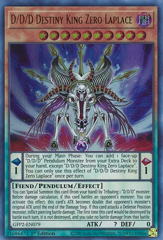 D/D/D Destiny King Zero Laplace [GFP2-EN079] Ultra Rare - Card Brawlers | Quebec | Canada | Yu-Gi-Oh!