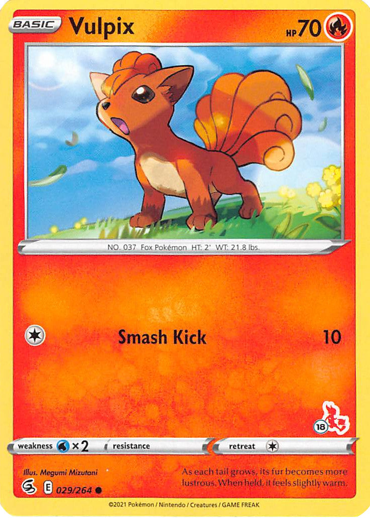Vulpix (029/264) (Cinderace Stamp #18) [Battle Academy 2022] - Card Brawlers | Quebec | Canada | Yu-Gi-Oh!