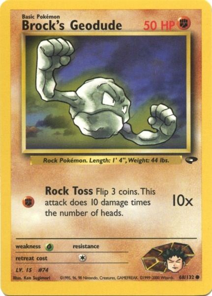 Brock's Geodude (68/132) [Gym Challenge Unlimited] - Card Brawlers | Quebec | Canada | Yu-Gi-Oh!