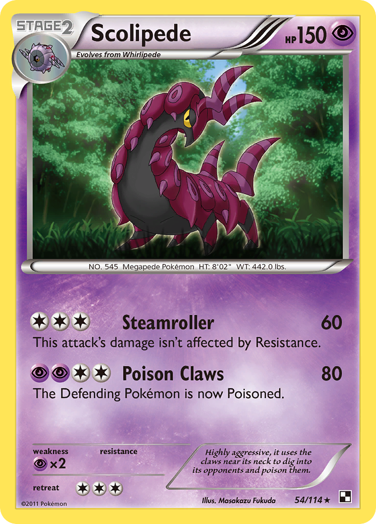 Scolipede (54/114) [Black & White: Base Set] - Card Brawlers | Quebec | Canada | Yu-Gi-Oh!