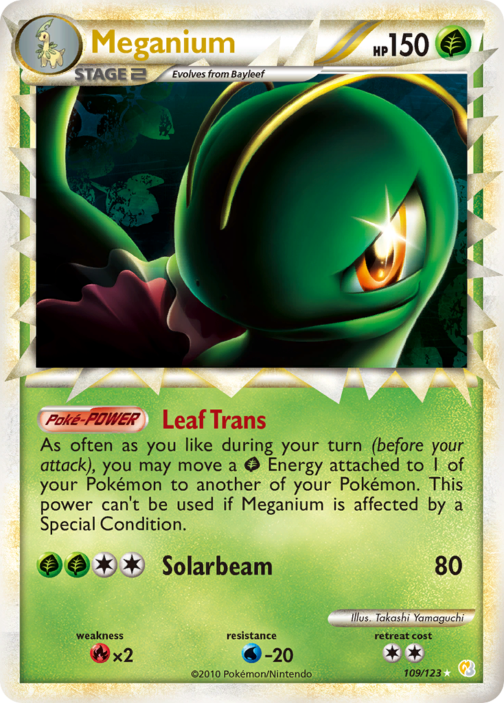 Meganium (109/123) [HeartGold & SoulSilver: Base Set] - Card Brawlers | Quebec | Canada | Yu-Gi-Oh!