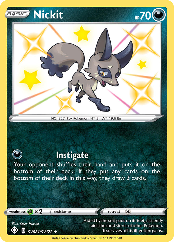 Nickit (SV081/SV122) [Sword & Shield: Shining Fates] - Card Brawlers | Quebec | Canada | Yu-Gi-Oh!