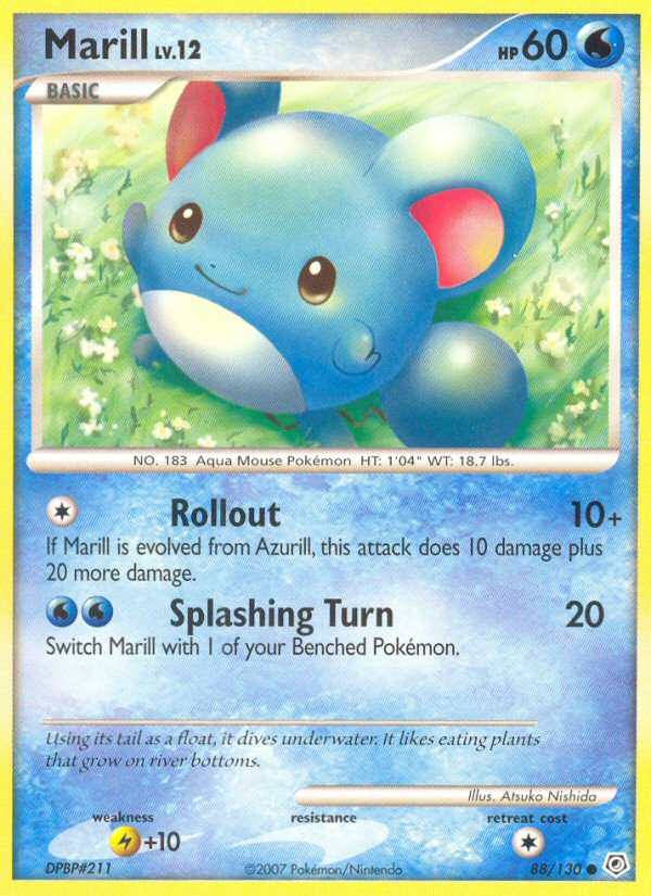 Marill (88/130) [Diamond & Pearl: Base Set] - Card Brawlers | Quebec | Canada | Yu-Gi-Oh!