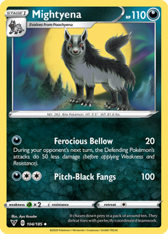 Mightyena (104/185) [Sword & Shield: Vivid Voltage] - Card Brawlers | Quebec | Canada | Yu-Gi-Oh!