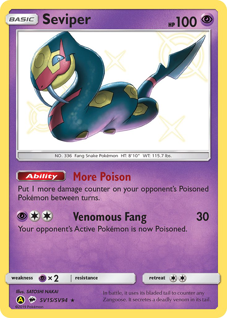 Seviper (SV15/SV94) [Sun & Moon: Hidden Fates - Shiny Vault] - Card Brawlers | Quebec | Canada | Yu-Gi-Oh!