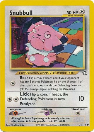 Snubbull (74/111) [Neo Genesis Unlimited] - Card Brawlers | Quebec | Canada | Yu-Gi-Oh!