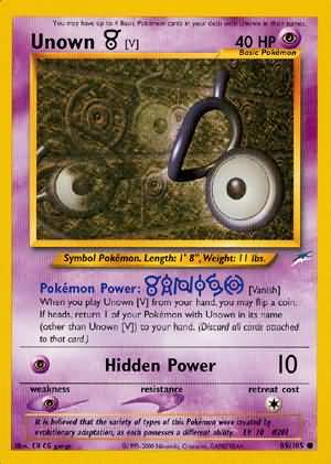 Unown [V] (89/105) [Neo Destiny Unlimited] - Card Brawlers | Quebec | Canada | Yu-Gi-Oh!